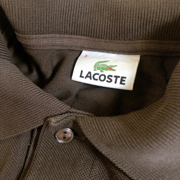 🐊Authentic LACOSTE Polo Brown Short Sleeves Shirt - Picture 14 of 16